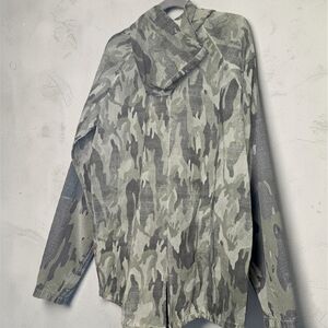 Camo Hooded Lightweight Jacket - Green Camouflage